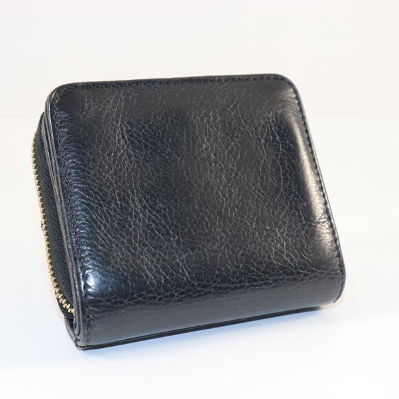 Chloé Black Leather Bow Zip-Around Wallet – Made in Italy - Picture 2 of 6